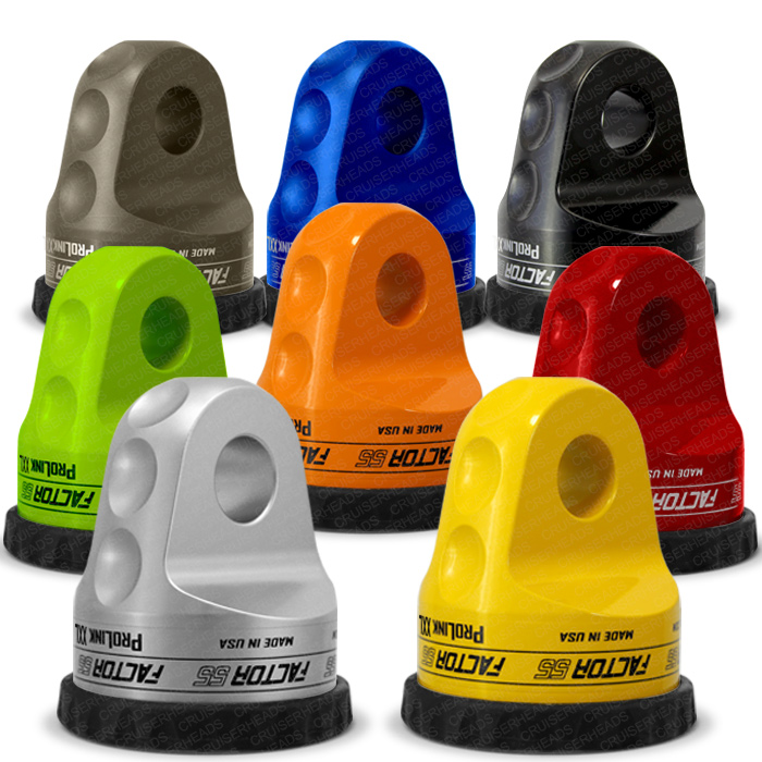 24,000 Lbs Gray Factor55 ProLink XXL Loaded Shackle Mount With Titanium Pin /& Rubber Guard