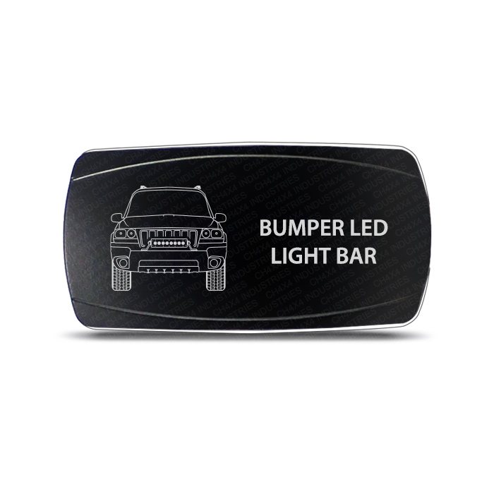 CH4x4 Rocker Switch Jeep JK Bumper LED Bar Symbol Horizontal Green LED