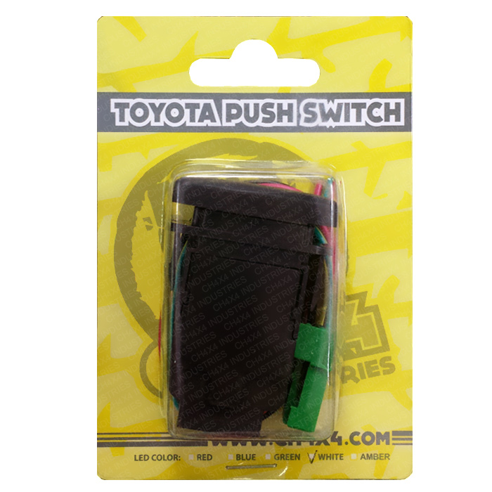 Red  LED CH4X4 Toyota Push Switch Burn Ya' Bastard Symbol