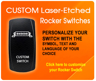 Green LED CH4x4 Rocker Switch Eject Button Symbol