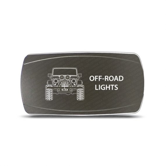 CH4x4 Gray Series Rocker Jeep JK Off-Road Lights Symbol - Horizontal