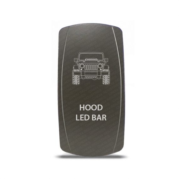 CH4x4 Gray Series Rocker Jeep JK Hood LED Bar Symbol