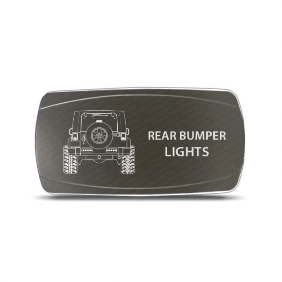 CH4x4 Gray Series Rocker Jeep JK Rear Bumper Lights Symbol - Horizontal