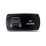 CH4x4 Rocker Switch Jeep Wrangler JK 50" LED Bar Symbol - Horizontal