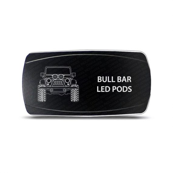 CH4x4 Rocker Switch Jeep Wrangler JK Bull Bar LED Pods Symbol - Horizontal