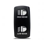 CH4x4 Rocker Switch DPDT ON-OFF-ON High - Low Beam Symbol