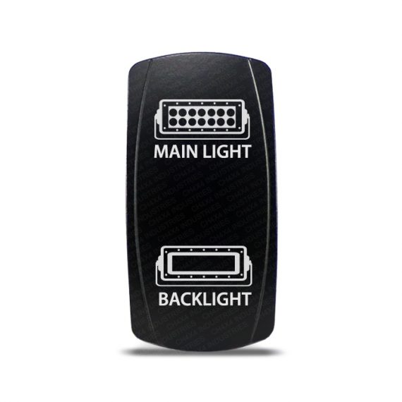 CH4x4 Rocker Switch DPDT ON-OFF-ON Main - Back Light Symbol