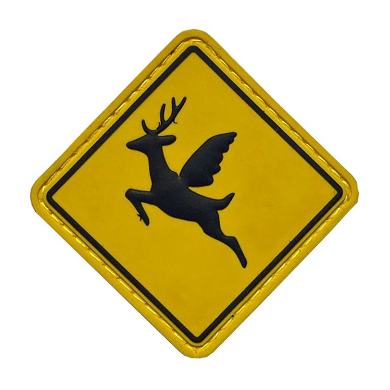 CH4X4 3D PVC Velcro Patches - Flying Deer Sign