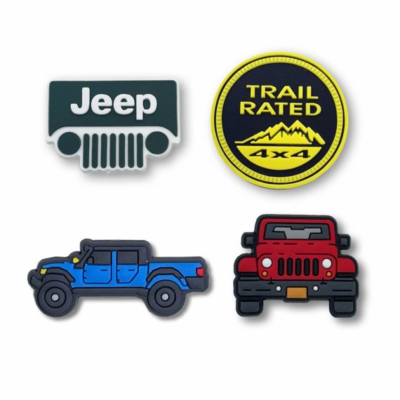 CH4X4 Jeep Combo Shoe Charm for Jeep enthusiasts - Jibbitz for Crocs (4 Pcs)