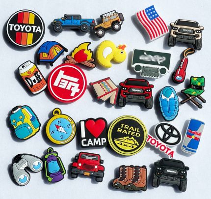 CH4X4 Off Road & Camping 4x4 Combo (27 Pcs) Different Shoe Charms for Clog Sandals Decoration